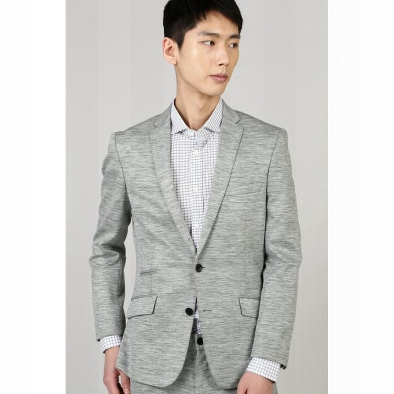 High Street メランジ麻綿wフェースジャージジャケット メンズ オフホワイト 通販 Lineポイント最大get Lineショッピング