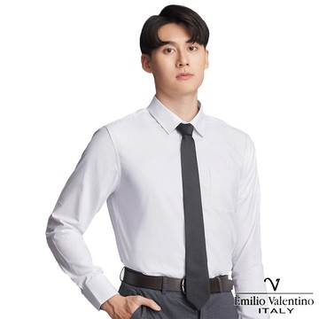 范倫提諾嫘縈混紡長袖襯衫2014-白M