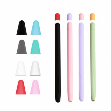 Timo Apple Pencil 2代 超薄矽膠防滑筆套(贈兩色筆帽+筆尖套)