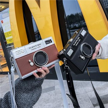 ins網紅斜挎包情侶手機包復古相機單肩包手機零錢包街頭男斜挎包
