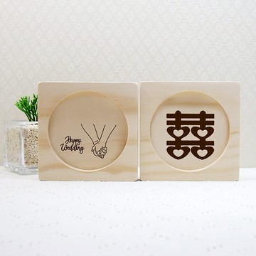 囍事臨門 想要說的祝福 印在杯墊上 特別的 新人 結婚禮物