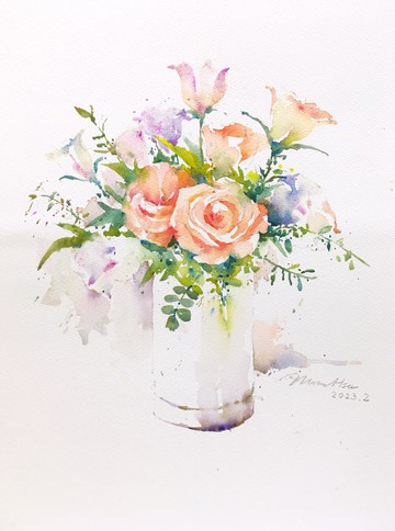 線上課程。嗚嗚老師的植物系水彩課-花花篇4.0(可加購材料包)