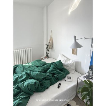 中古綠條全棉純棉單個被套雙人200x230單獨1.5米單件150x200被罩