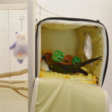 虎皮牡丹玄鳳小太陽和尚凱克鸚鵡夏季防風通風鳥窩外接外掛保暖窩