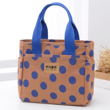 韓版帆布包斜挎包上班手提包休閑包媽咪外出包大容量飯盒袋便當包