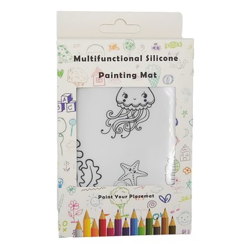 食品級矽膠畫畫餐墊 方便清洗 塗鴉樂趣 可重複使用  30 x 30cm  1個