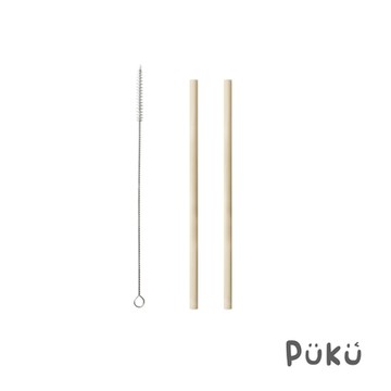 【PUKU藍色企鵝】午茶蛋捲矽膠吸管2+1件組-(三款)