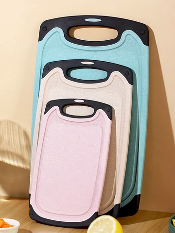 小麥秸稈切菜板砧板防霉塑料家用水果小案板宿舍輔食迷你粘板套裝