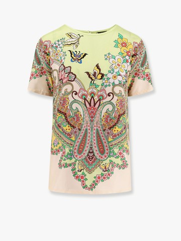 Viscose and silk top with multicolor print - ETRO - gender_Woman