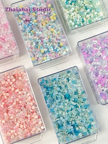 懶貓DIY💎 【果味繽紛】限定混色玻璃米珠手作diy配件材料飾品手鍊項鍊串珠