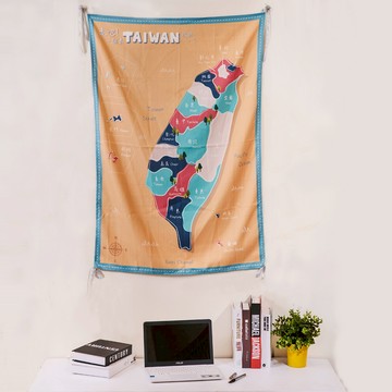 SOLIS 【客製化】台灣地圖掛布 (黃) 專屬訂製/客製化禮物🎁