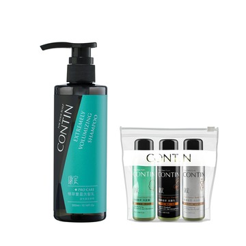 CONTIN 酵素極萃豐盈洗髮乳300ml+植萃旅行組60ml*3