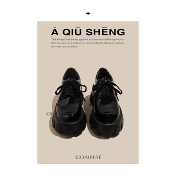 英倫風小皮鞋女2025年新款厚底系帶真皮單鞋復古方頭粗跟jk樂福鞋