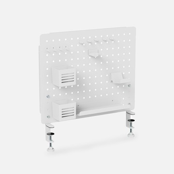 桌夾式 白色洞洞板 收納架組 52x42cm