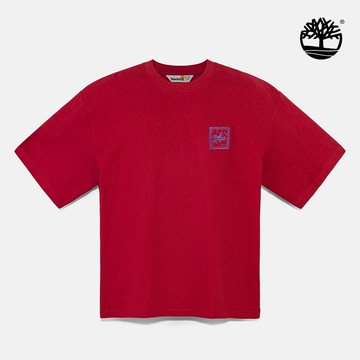 Timberland 中性紅色馬年特別款寬版圖案短袖T恤|A5MY8AFG