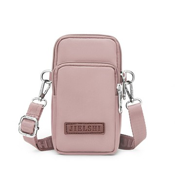 大屏手機包女斜背小巧輕便夏天帆布散步手臂包迷你側肩包【木屋雜貨】