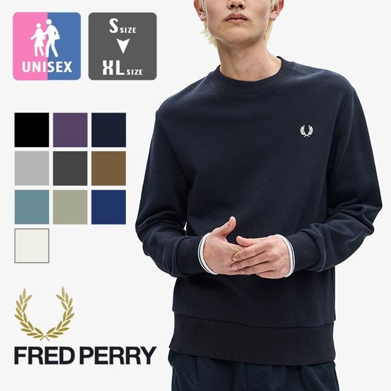 FRED PERRY フレッドペリー 】 Crew Neck Sweatshirt ワンポイント