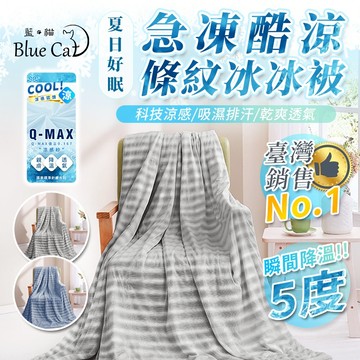 【藍貓BlueCat】急凍涼感冰冰被 涼感紗 夏被 冷氣被 薄被 涼被