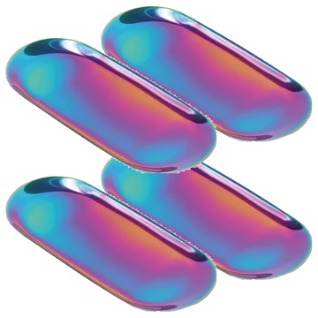 北歐ins創意家居飾品盤 金屬托盤 125G 18cm*8.5cm  彩色  4個