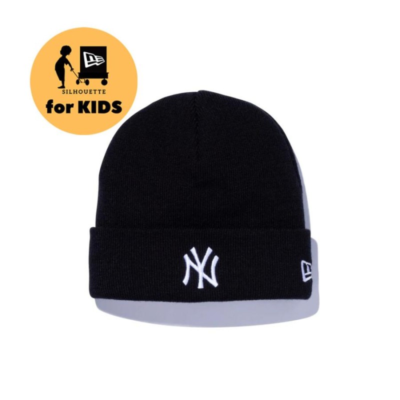 NEWYORK ロゴ ビーニー ニット帽 ブラック - ニットキャップ