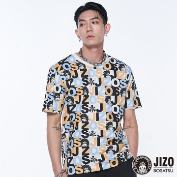 【買1送1】翻玩-圖文滿版短TEE(米黃) - BLUE WAY 地藏小王