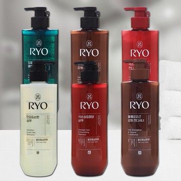 韓國Ryo呂~頭皮養護膠原蛋白洗髮精／潤髮乳(592ml) 款式可選