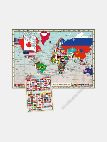 世界國旗地圖/150片拼圖/EDUCA