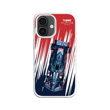 iPhone 16 SolidX 白 - Alpine - BWT Alpine Formula One Team A524 Comic Style