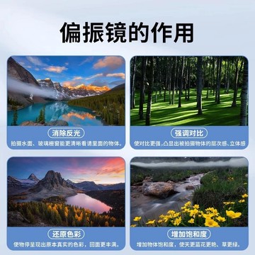 【52mm】手機攝影偏振鏡濾鏡鏡頭帶夾子CPL偏光鏡消除反光TQ