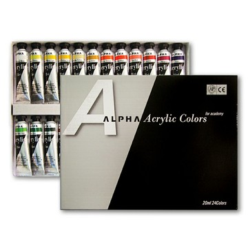 【ALPHA】B0324-2 銀級 壓克力顏料 (20ml) (24色)