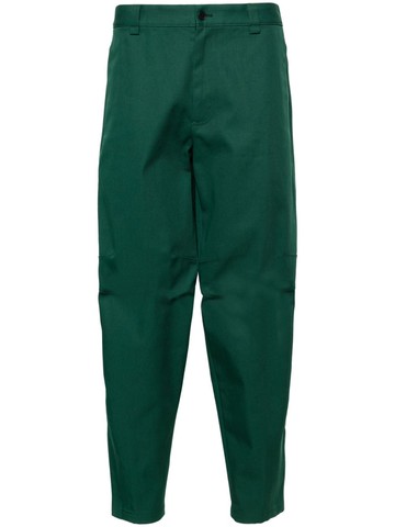 Lanvin - tapered-leg twill trousers - men - Cotton/Cotton/Polyester - 56 - Green