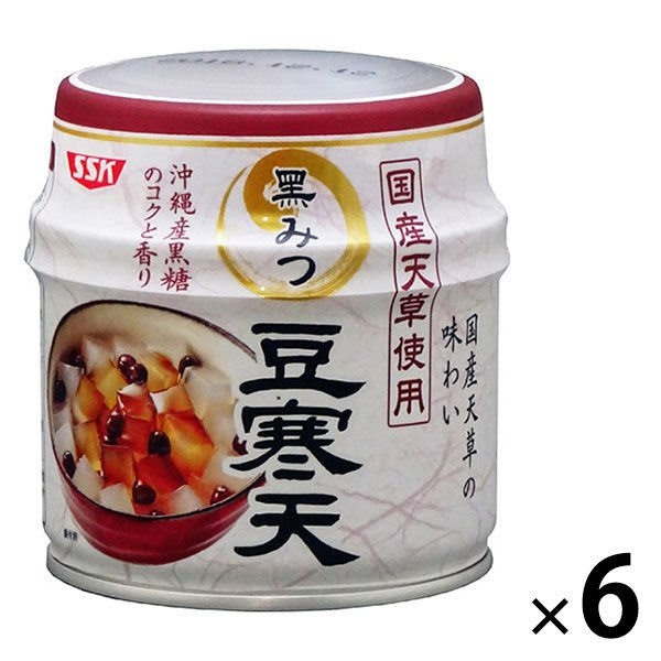清水食品清水食品 国産天草使用 黒みつ豆寒天 6缶
