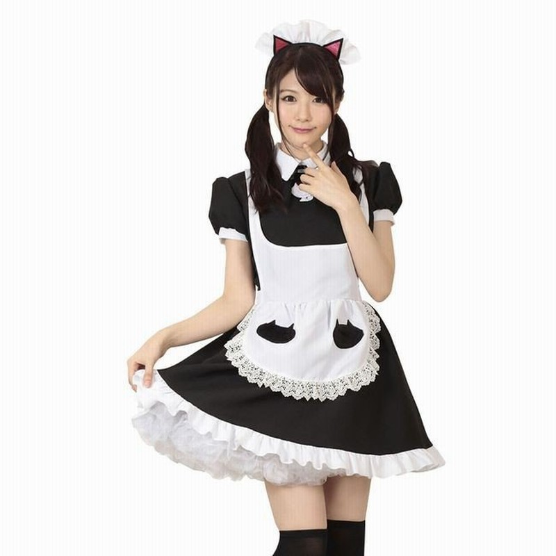 メイド 服 レディースアパレル ミニスカート コスプレ 猫耳 カチューシャ メイドワンピース エプロン ハロウィーン クリスマス イベント 通販 Lineポイント最大get Lineショッピング