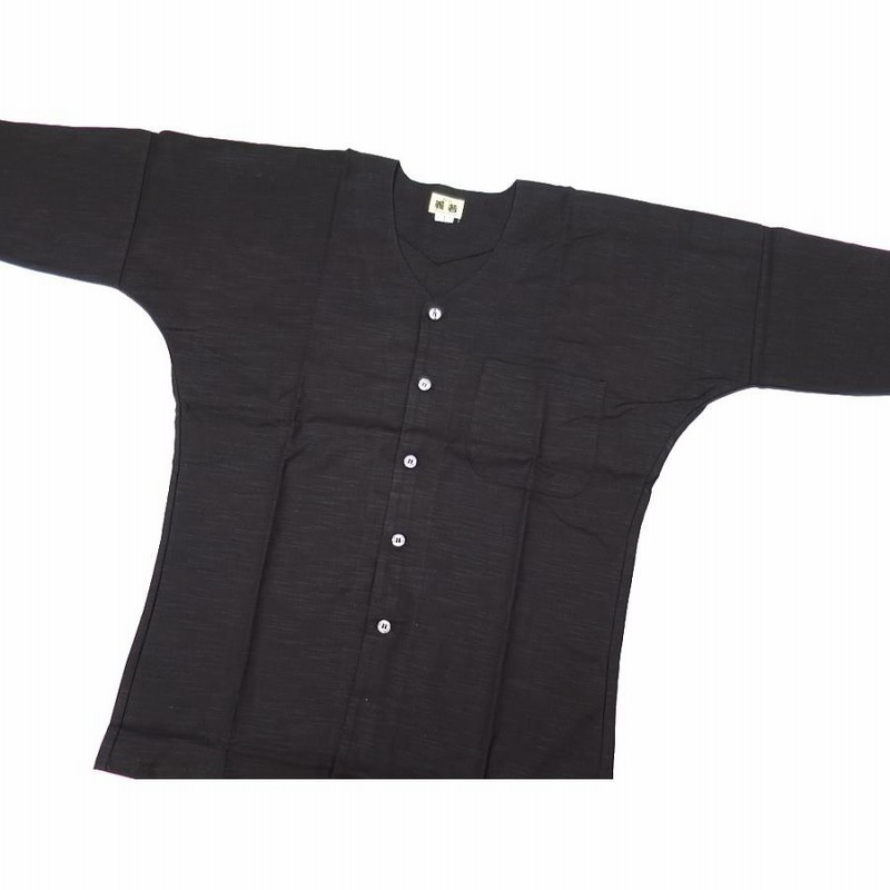 大島紬の鯉口シャツLsize おまとめ 大島紬の鯉口シャツLL size（茶泥染）