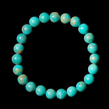 【正佳珠寶】松石 高品湖北綠松石 7.8-8.3mm 湖北松石手珠