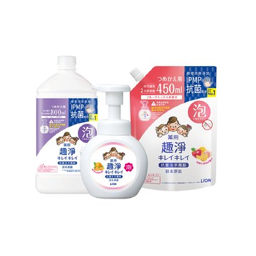 【蝦皮直營】日本獅王LION 趣淨抗菌洗手慕斯 250ml/450ml/800ml 兒童 泡沫