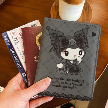 三麗鷗庫洛米護照夾證件包保護套多功能卡包出國旅行便攜收納