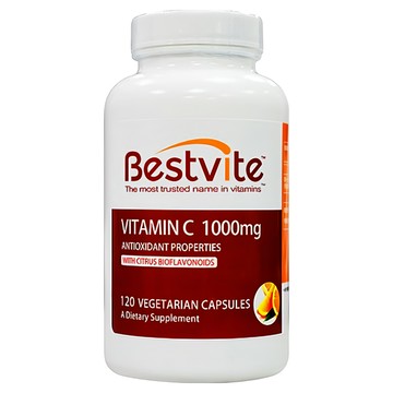 Bestvite 長效維他命C膠囊 1000毫克 含柑橘生物類黃酮  120顆  1罐