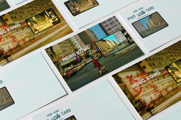 菲林明信片 尖沙咀佳節街景