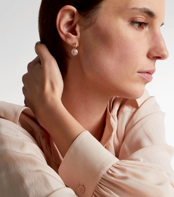 Sydney Evan 14kt gold (585/1000) earrings with diamonds and morganites