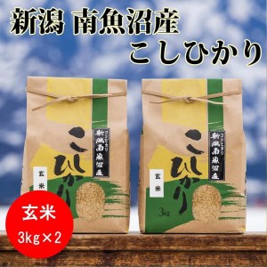 南魚沼産コシヒカリ(玄米3kg×2袋)を全6回