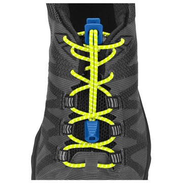 騎跑泳者-NATHAN 反光快扣鞋帶，適用於所有運動鞋，讓您免除綁鞋帶、拆鞋帶的困擾，快速穿脫功能，適用於三鐵競賽活動