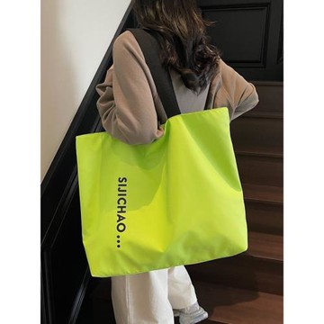 跨境大容量女包2025新款通勤托特包百搭潮單肩包韓版簡約尼龍布包