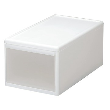 【福利品商品】like-it日本製進口衣櫃用抽屜櫃, MOS-02, 拋貨, 25.5cm, 白色, 1個