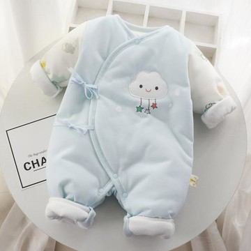 初生兒衣服蝴蝶衣新生嬰兒連體衣哈衣秋冬保暖純棉寶寶滿月服0-3