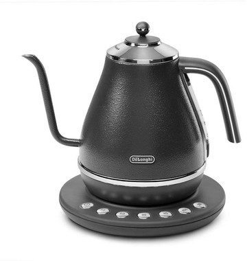 【折300+10%回饋】【日本代購】DeLonghi 電熱水壺 冰箱 咖啡廳 灰色 溫度設定功能 / 保溫功能 1.0升 KBOE1230J-GY