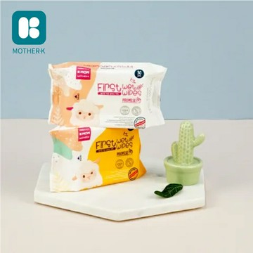 【怡家藥局】MOTHER-K自然純淨嬰幼兒濕紙巾－掀蓋柔花款100抽 柔花隨身款20抽