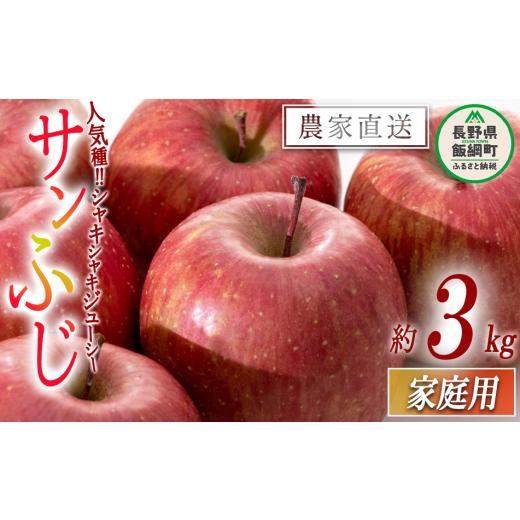 ふるさと納税 長野県 飯綱町 りんご サンふじ 家庭用 3kg 沖縄県への配送不可 2023年12月中旬から2024年2月上旬まで順次発送予定 令和5年度収穫分 静谷りんご…