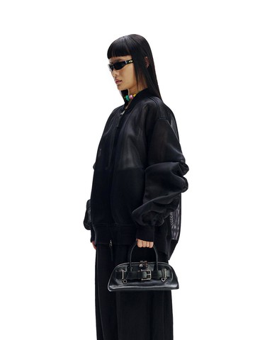 ZIP BROCLE MINI TOTE BAG [STONE BLACK]