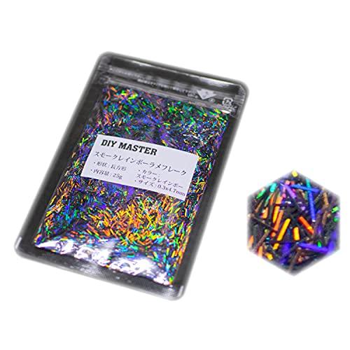 DIY MASTER スモークレインボー ラメ フレーク ロング 0.3mmx4.7mm (大) 25g